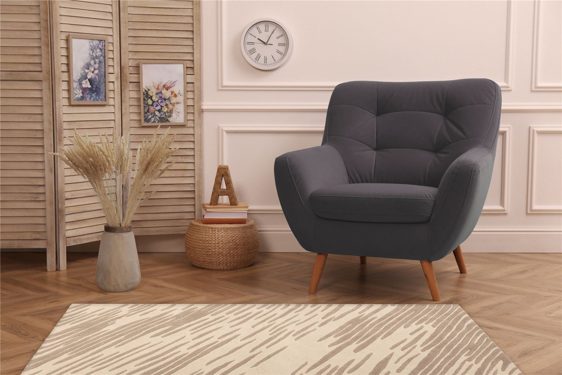 Aura Storm Natural / Grey Rug