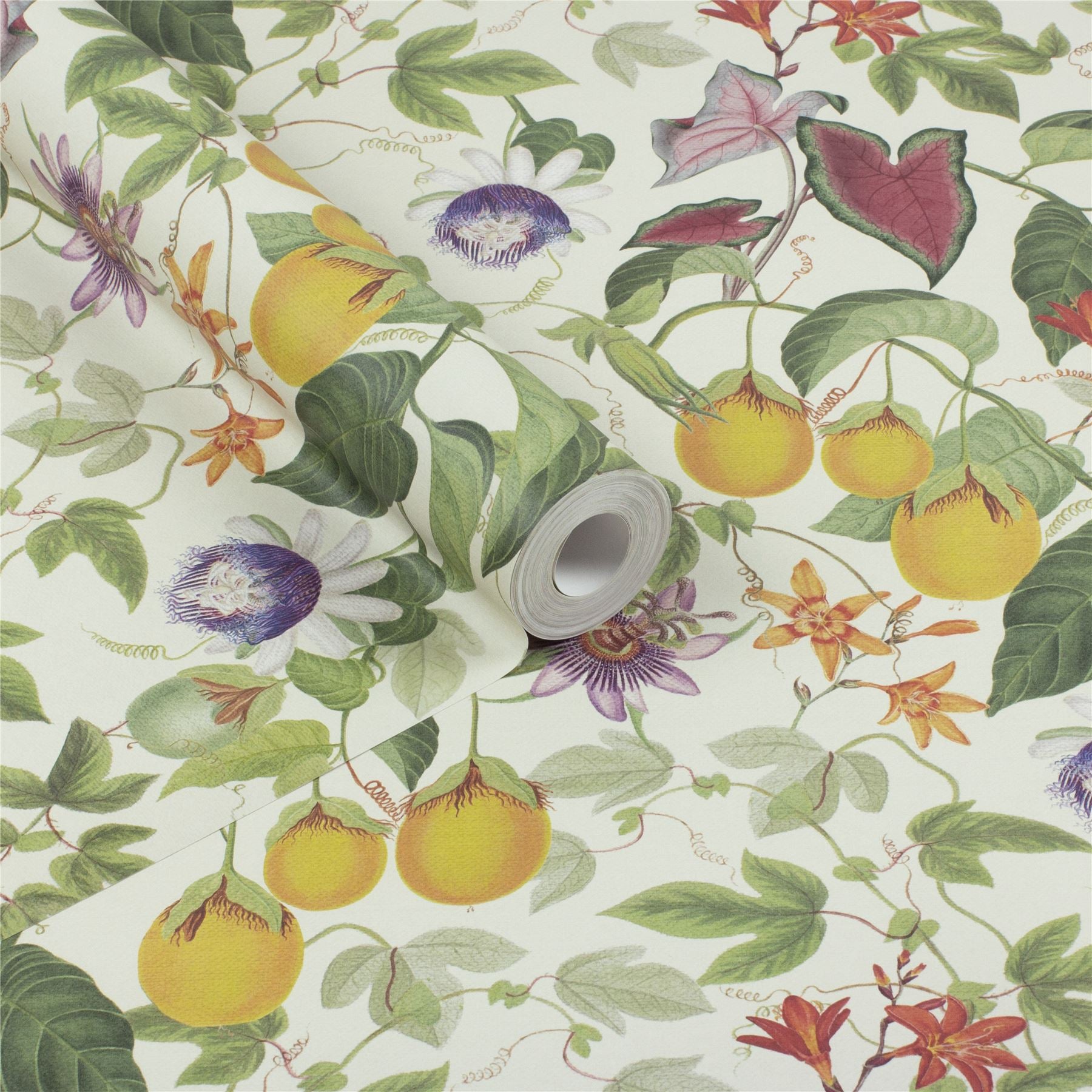 RHS Citrus & Vine Cream Wallpaper - Esselle Home