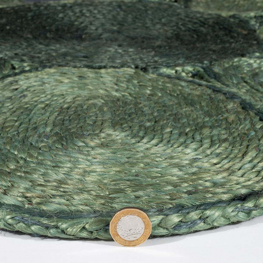 Spinningfields Single Flower Jute 120D Green Rug