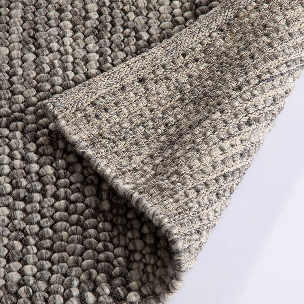 Delilah Wool Pebble Mottled Grey Rug - Esselle Home