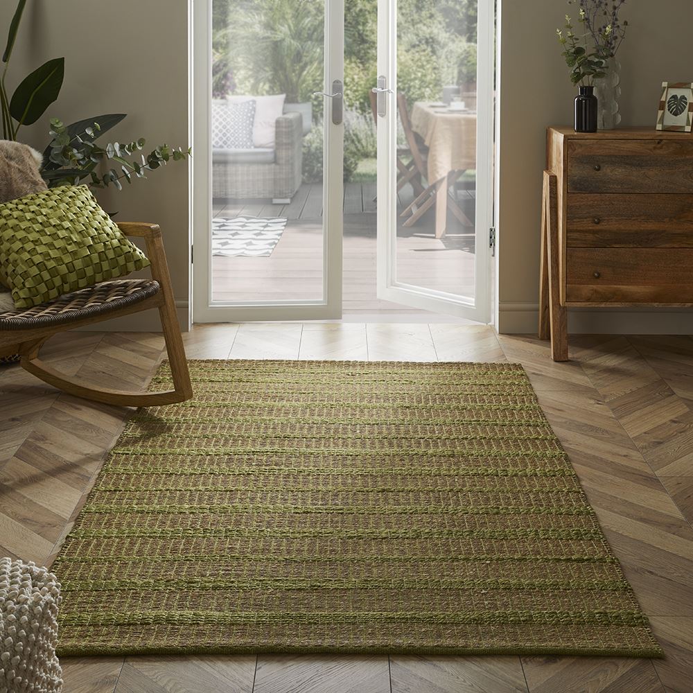 Ancoats Jute/ Seagrass Pitloom 120x170cm Green Rug