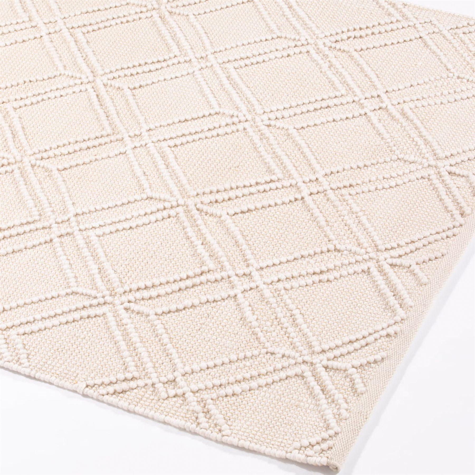 Blenheim Diamond 100% Pet 120x170cm Cream Rug
