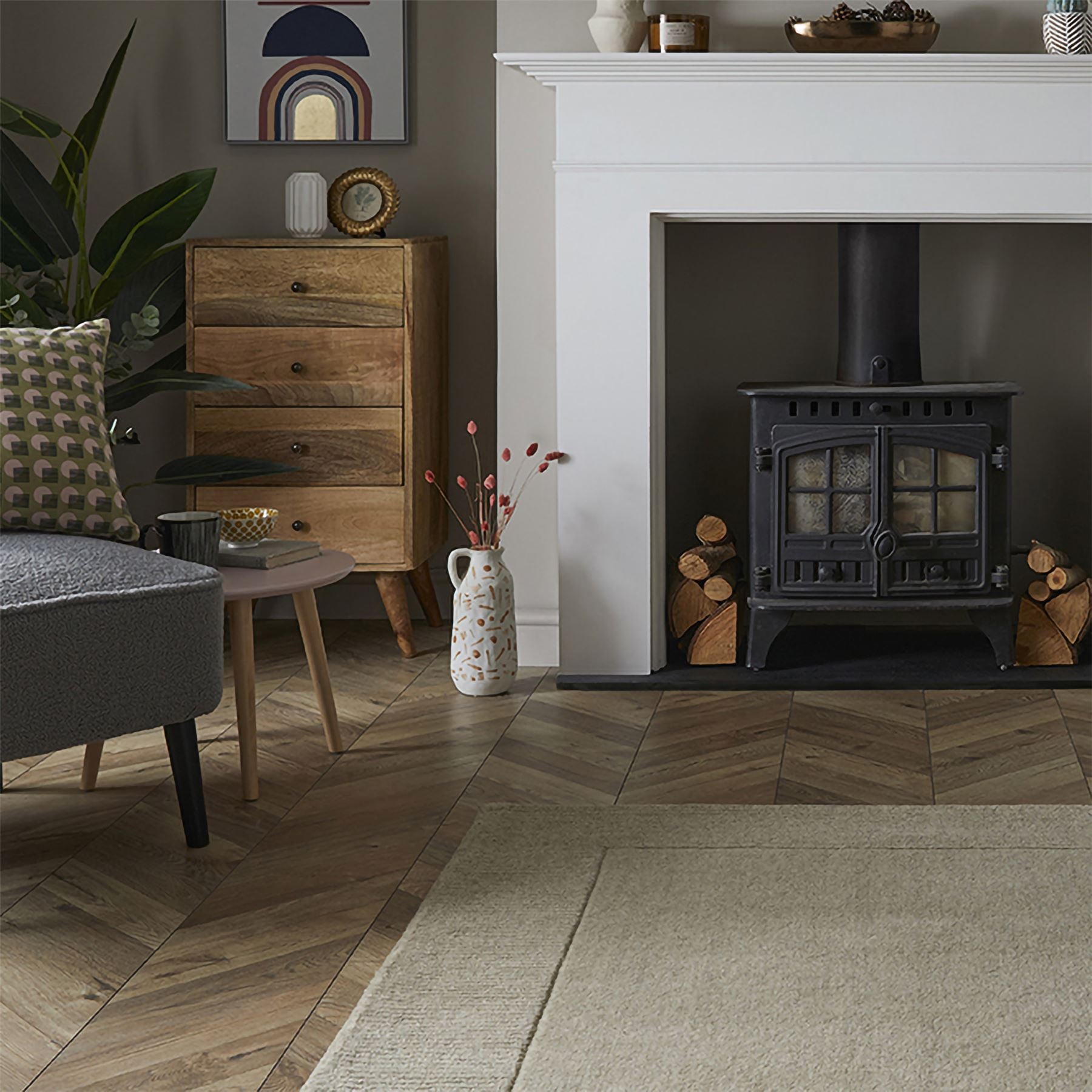 Esme Wool Stone Rug - Esselle Home