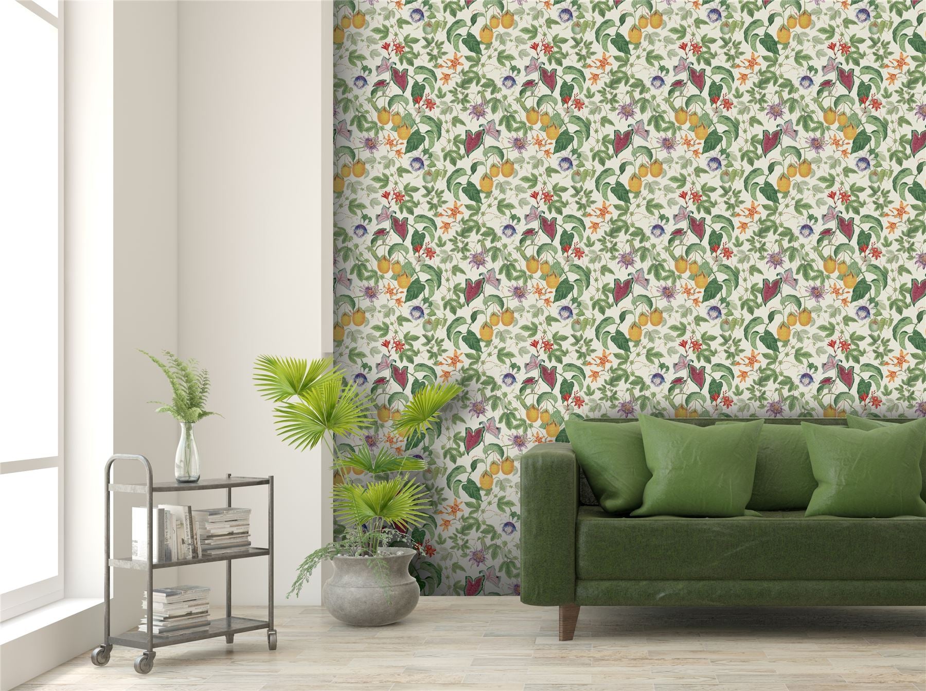 RHS Citrus & Vine Cream Wallpaper