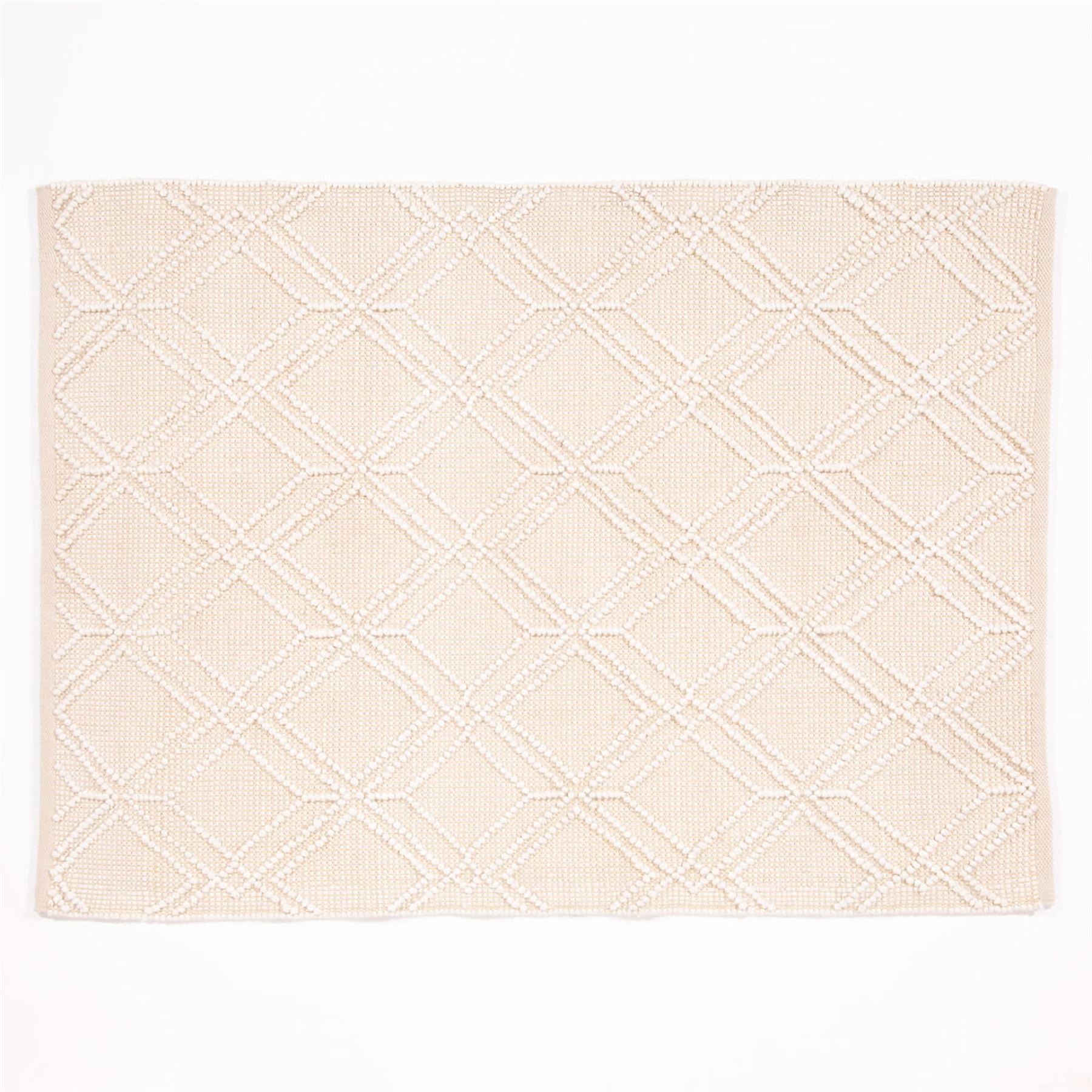 Blenheim Diamond 100% Pet 120x170cm Cream Rug