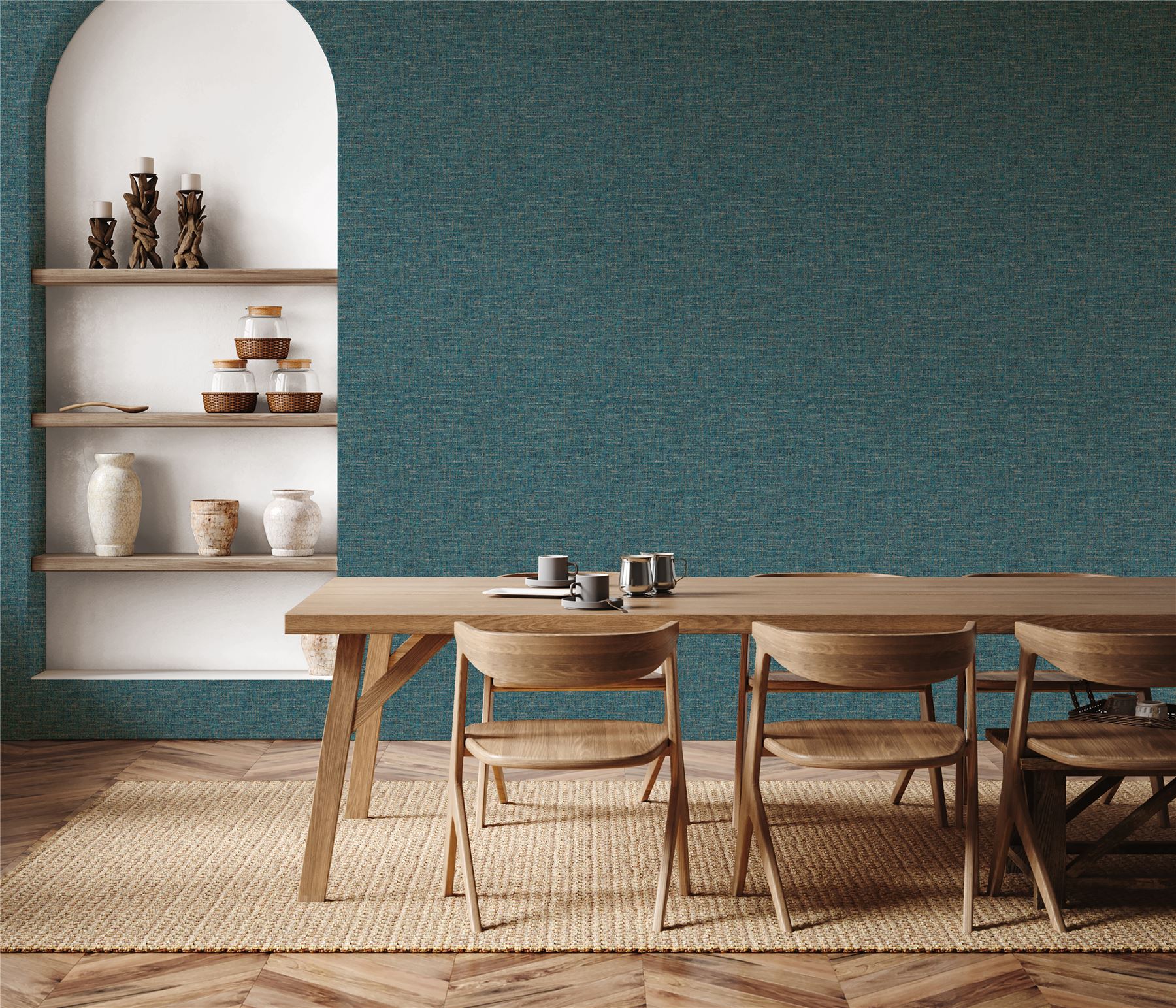 Artisan Weave Navy Wallpaper - Esselle Home