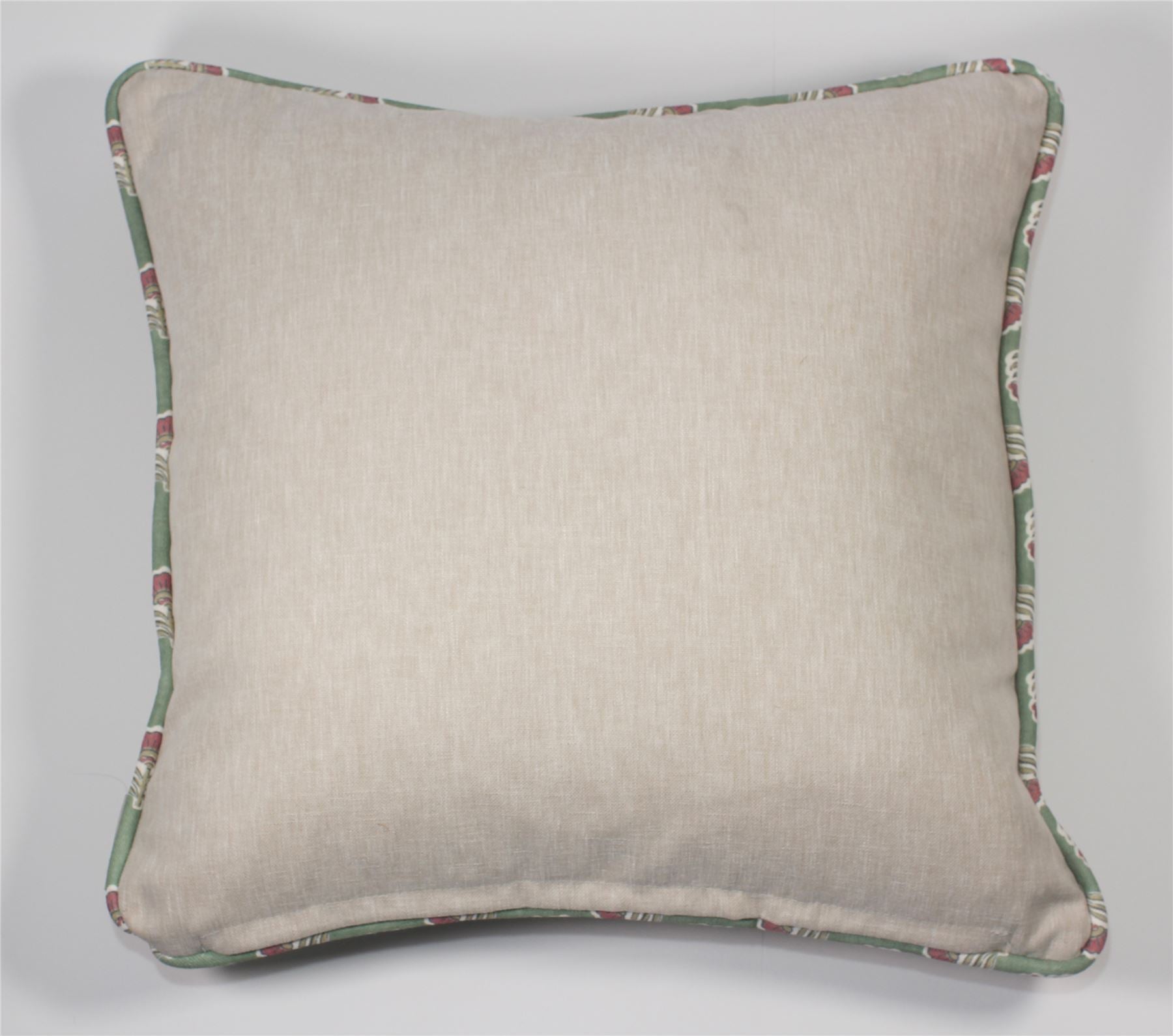 Wallington Floral Moss/Raspberry Cushion