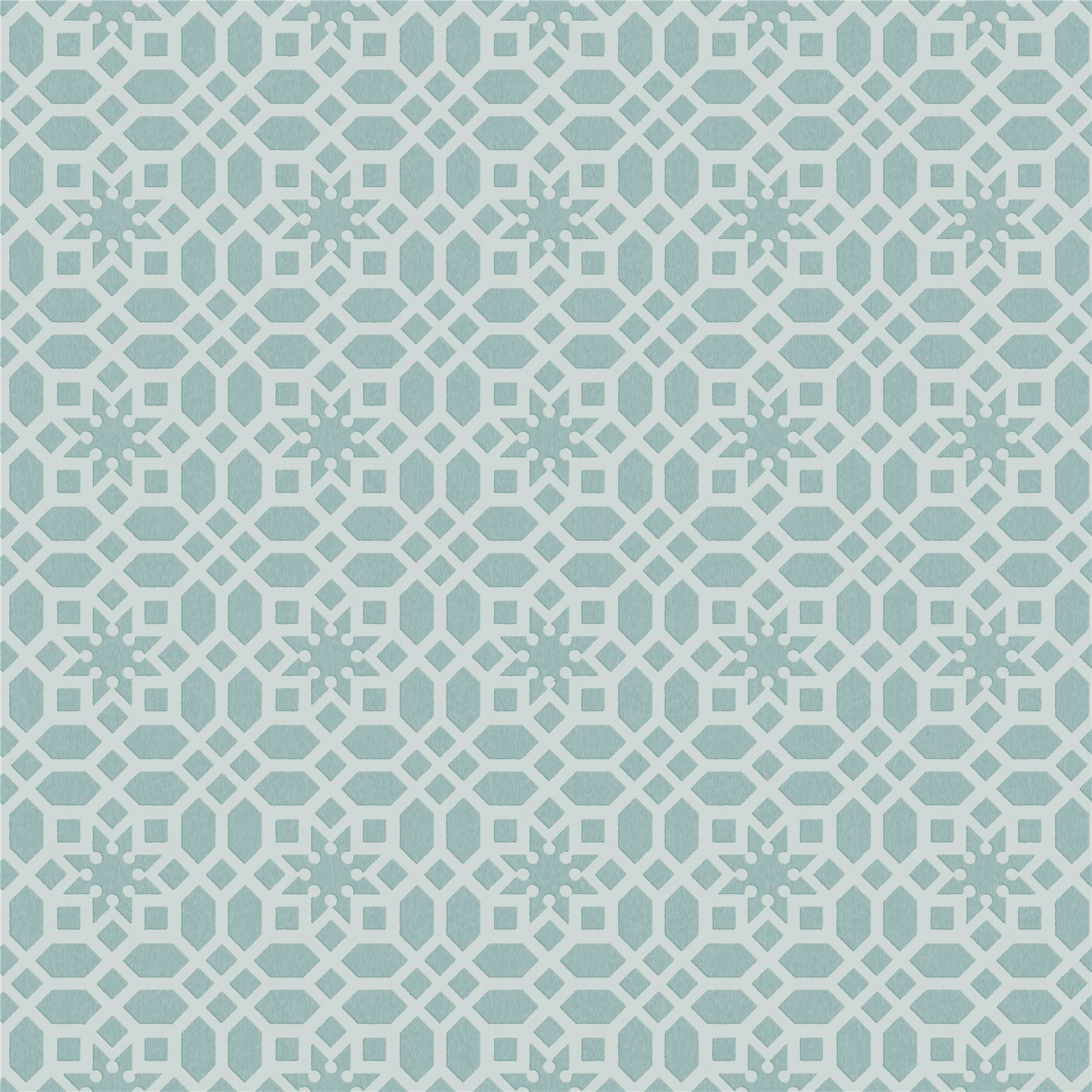 RHS Star Trellis Soft Blue Wallpaper