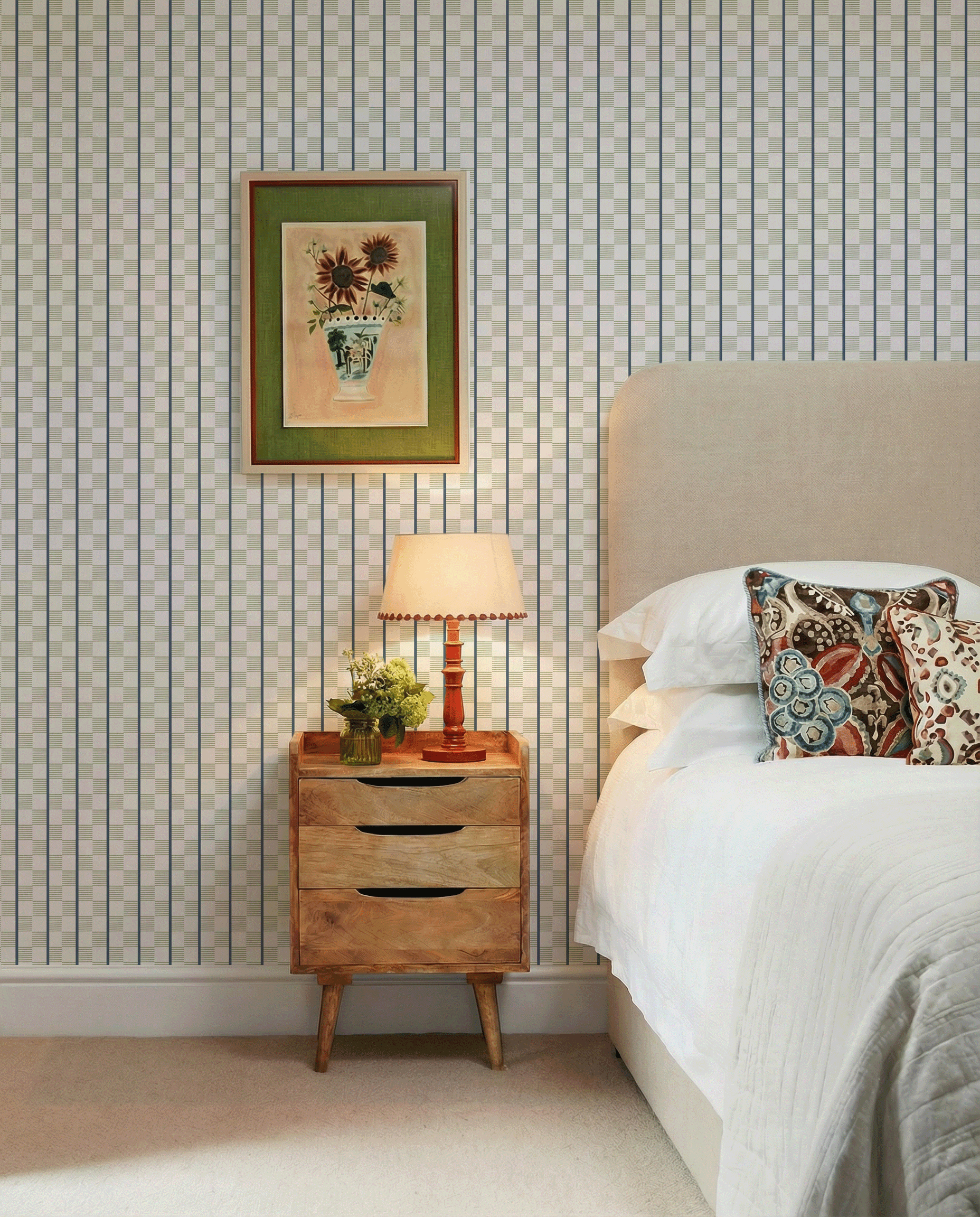 Ponty Olive Wallpaper - Esselle Home