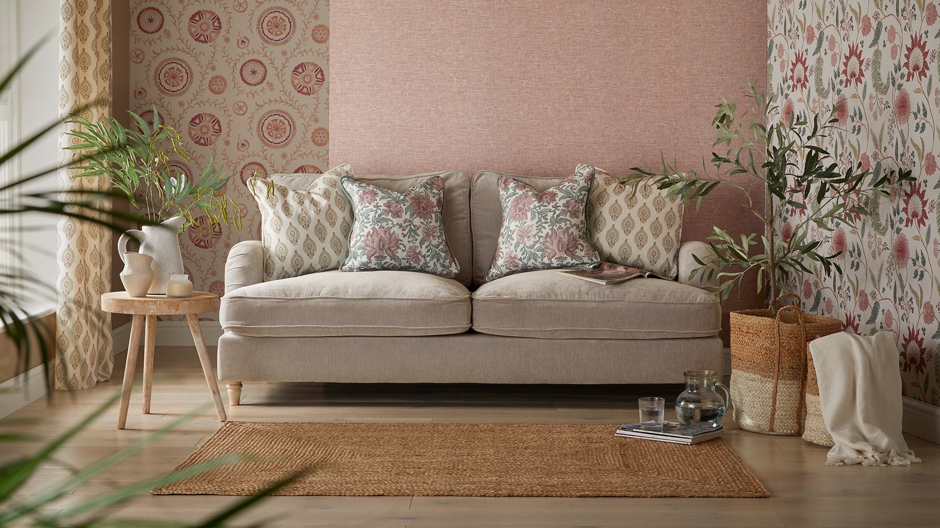 A collection of stylish rugs with various textures and patterns, perfect for home interiors.