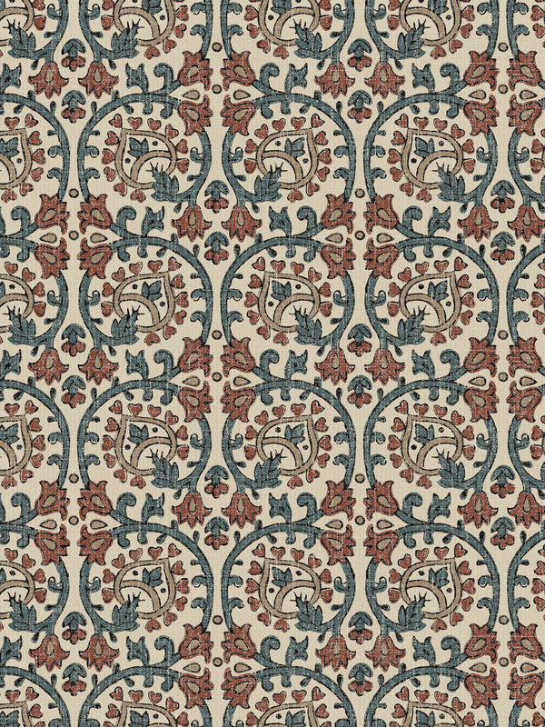 Veda Linen Spice Blue Fabric