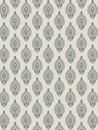 Naya Motif Blue/Taupe Curtain