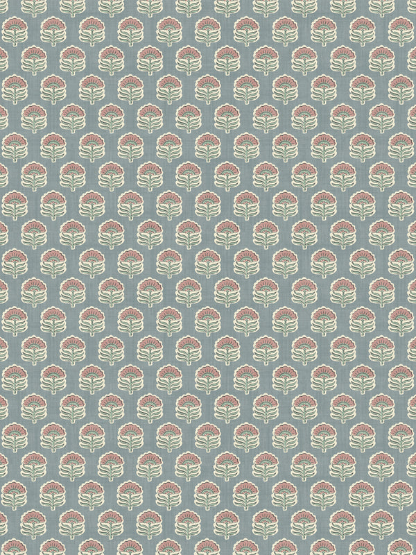 Wallington Floral Slate/Dusky Pink Fabric