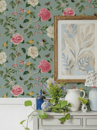 RHS Chinoiserie Charmer Blue Wallpaper - Esselle Home