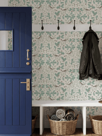 RHS Woodland Songbirds Sage Wallpaper - Esselle Home