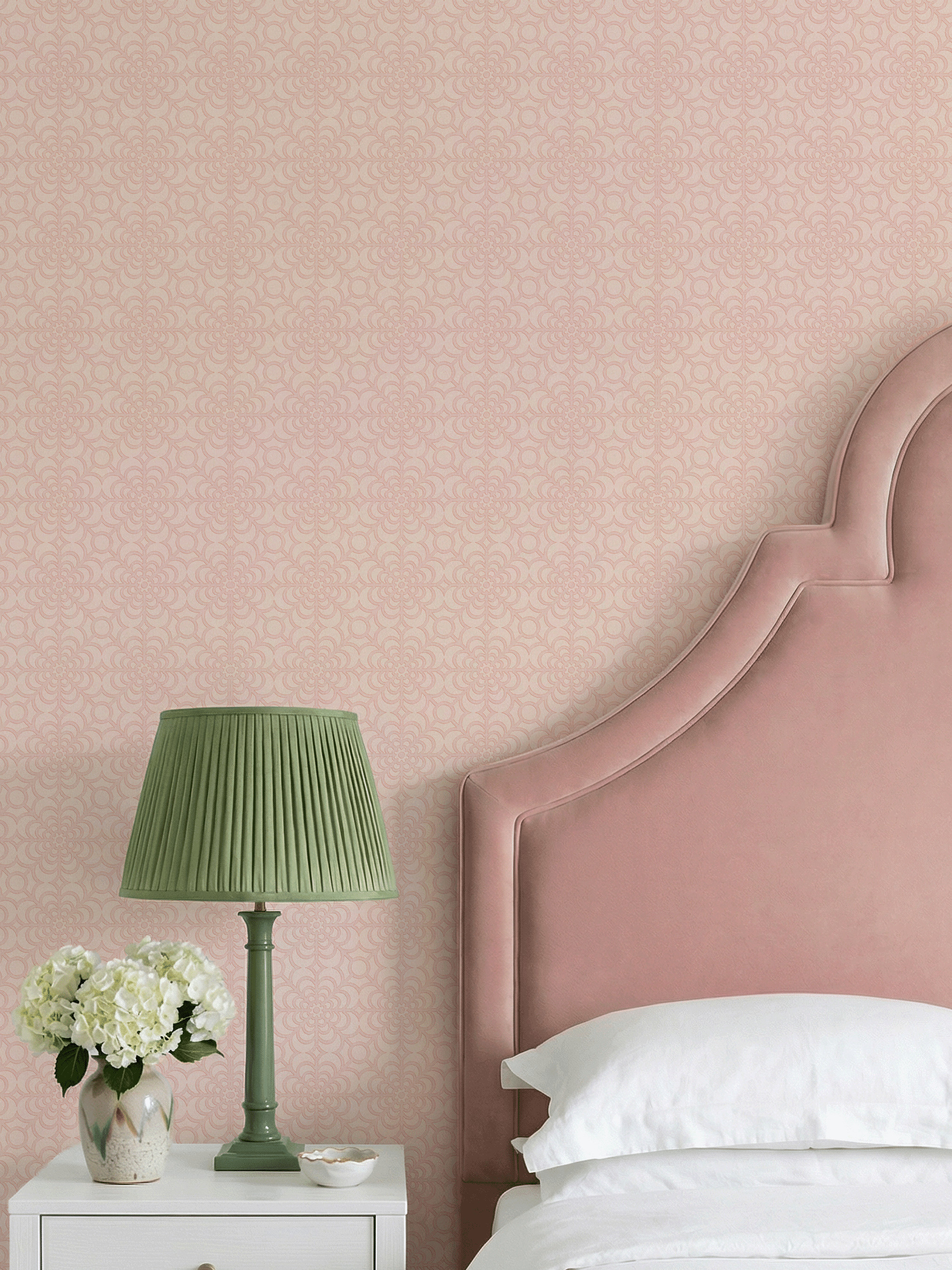 RHS Dandy Floral Blush Wallpaper - Esselle Home
