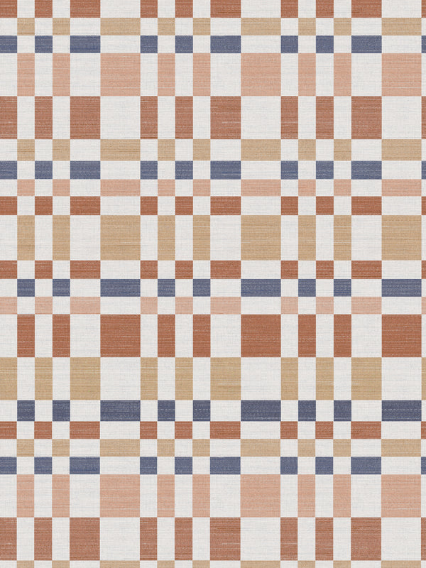 Bergan Terracotta / Denim Wallpaper