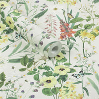 RHS Flower Medley Cream Wallpaper