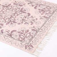 Kew Antique Printed 160x230cm Mauve Rug with Tassel - Esselle Home