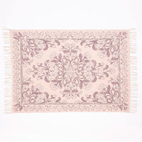 Kew Antique Printed 160x230cm Mauve Rug with Tassel - Esselle Home