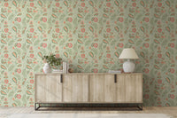 Fruits of Paradise Soft Green Wallpaper - Esselle Home