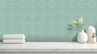 RHS Dandy Floral Soft Blue Wallpaper