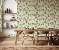 Hill Top Garden Cotton/Green Wallpaper