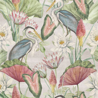 Waterlily Lake Linen Multicoloured Wallpaper