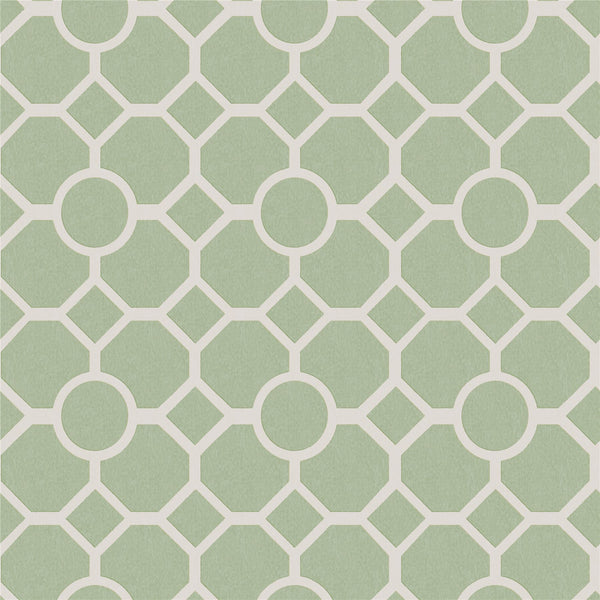 RHS Lattice Fretwork Sage Wallpaper