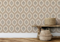 Odina Ikat Natural Wallpaper