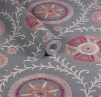 Nahlia Trail Spice/Blue Wallpaper