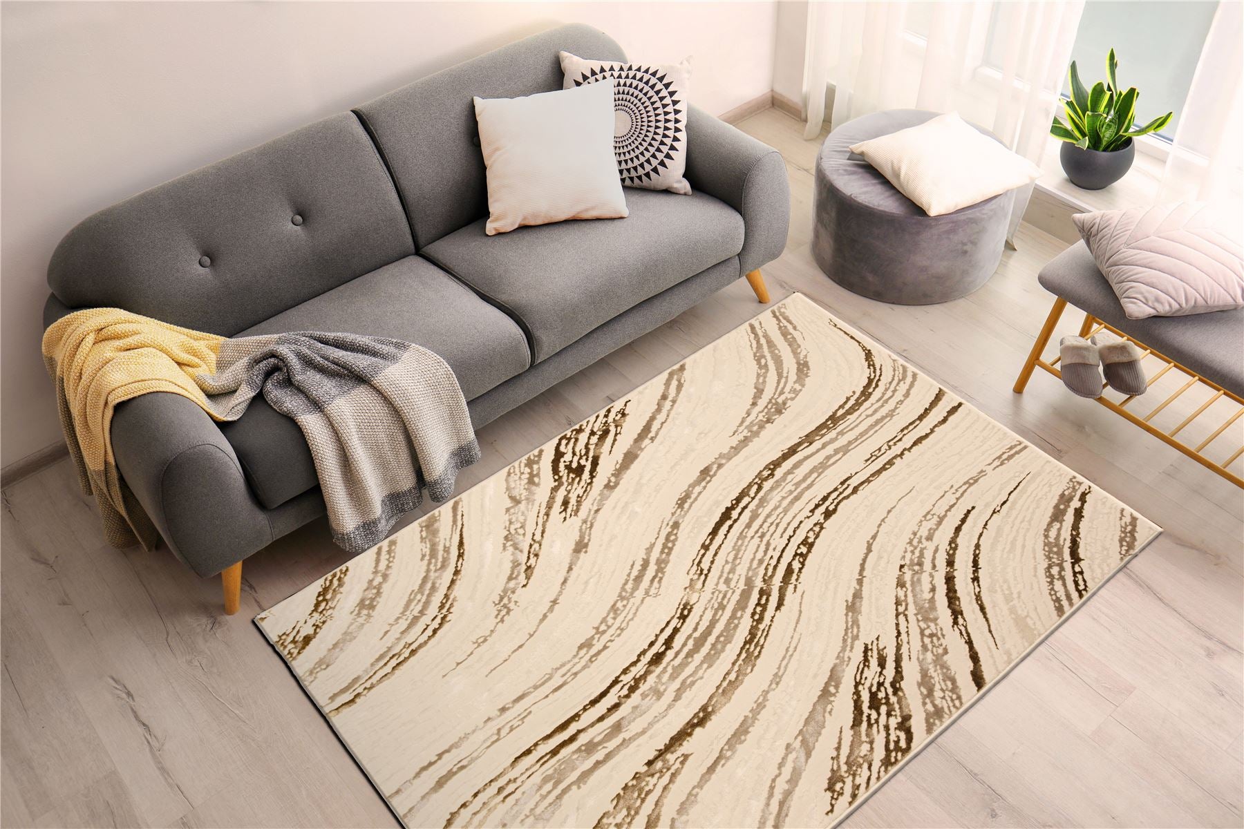 Solar Saturn Natural / Copper Rug