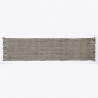 Whitefield Handwoven Boucle Tassel Grey Runner - Esselle Home