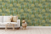 Persian Oasis Sage Green Wallpaper - Esselle Home