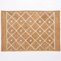 Prestbury Diamond Handbraided 120x170cm Natural Rug - Esselle Home