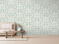 RHS Woodland Songbirds Sage Wallpaper