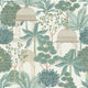 Exotic Pavilion Parchment/Green Wallpaper - Esselle Home