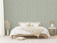 Odina Ikat Seafoam Wallpaper