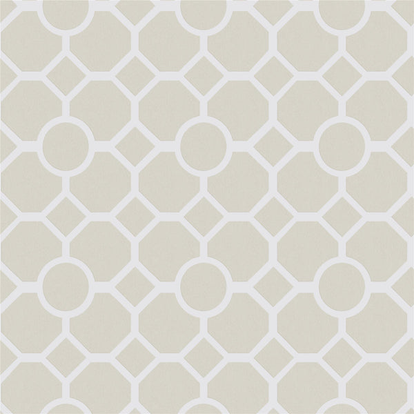 RHS Lattice Fretwork Natural Wallpaper
