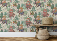 Emperor's Garden Stone Multicoloured Wallpaper