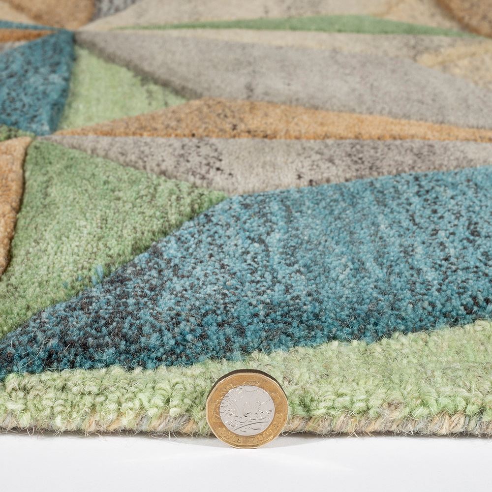 Lilianna Embossed Geo Wool Rug