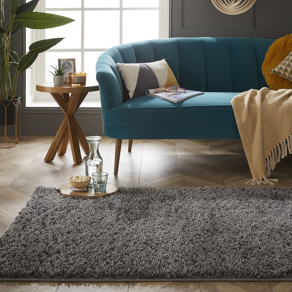 Larissa Shaggy 100x150cm Charcoal Rug