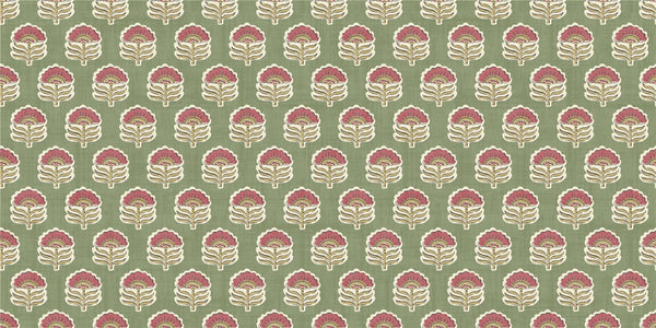 Wallington Floral Moss/Raspberry Blind