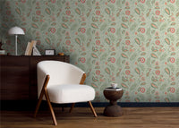 Fruits of Paradise Soft Green Wallpaper - Esselle Home