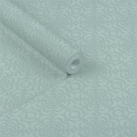 RHS Dandy Floral Soft Blue Wallpaper