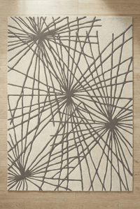 Aura Starburst Natural / Charcoal Rug - Esselle Home