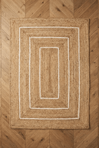 Prestbury Border Handbraided 120x170cm Natural Rug - Esselle Home