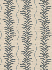Fern Wave Blue & Beige Wallpaper