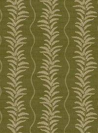 Fern Wave Olive Green Wallpaper