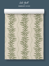 Fern Wave Sage Green Wallpaper